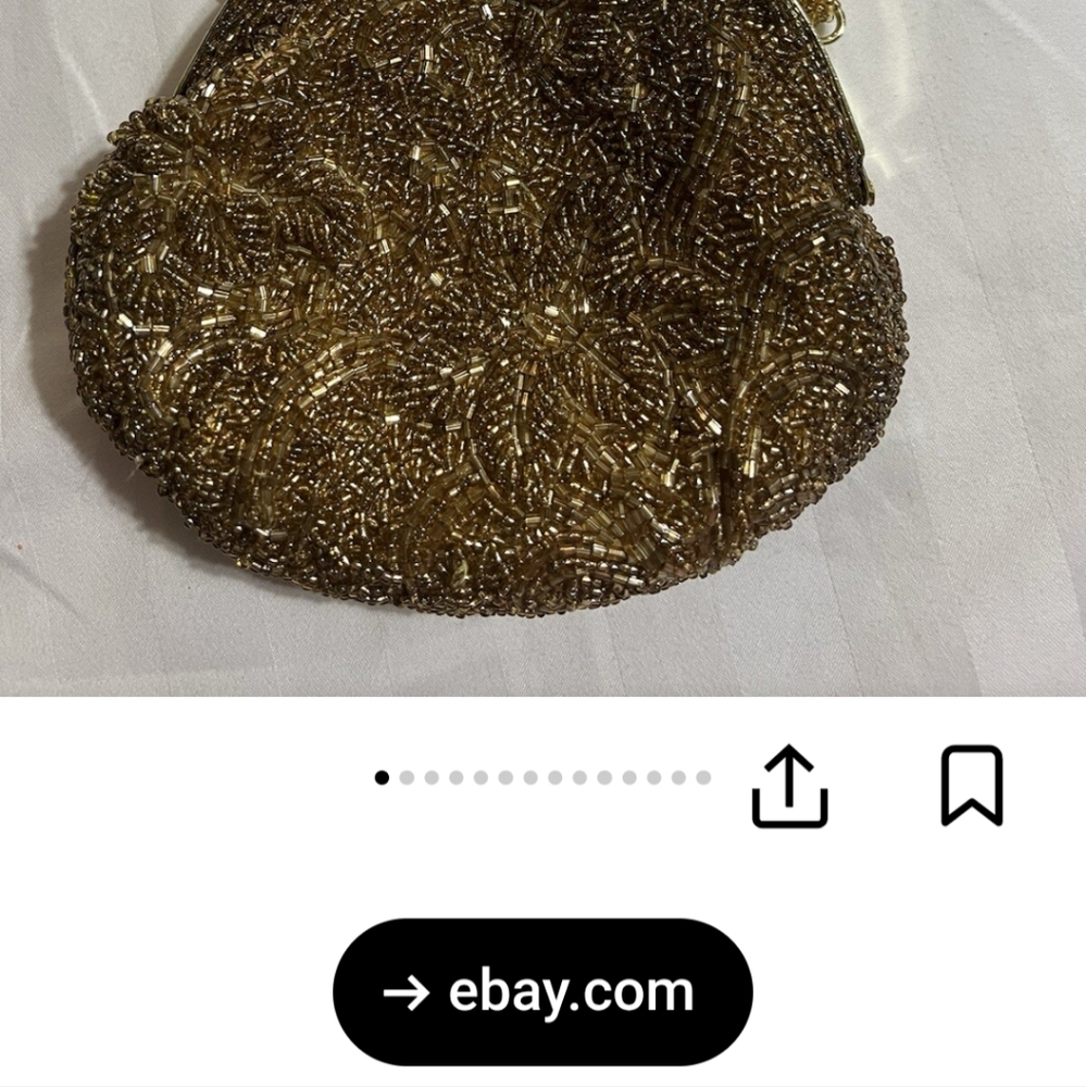 Cache Elegant Gold Beaded Women's Bag, See Photos for sz & wear. - Picture 13 of 13